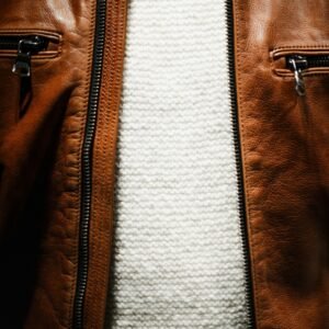 Slim fit leather jacket