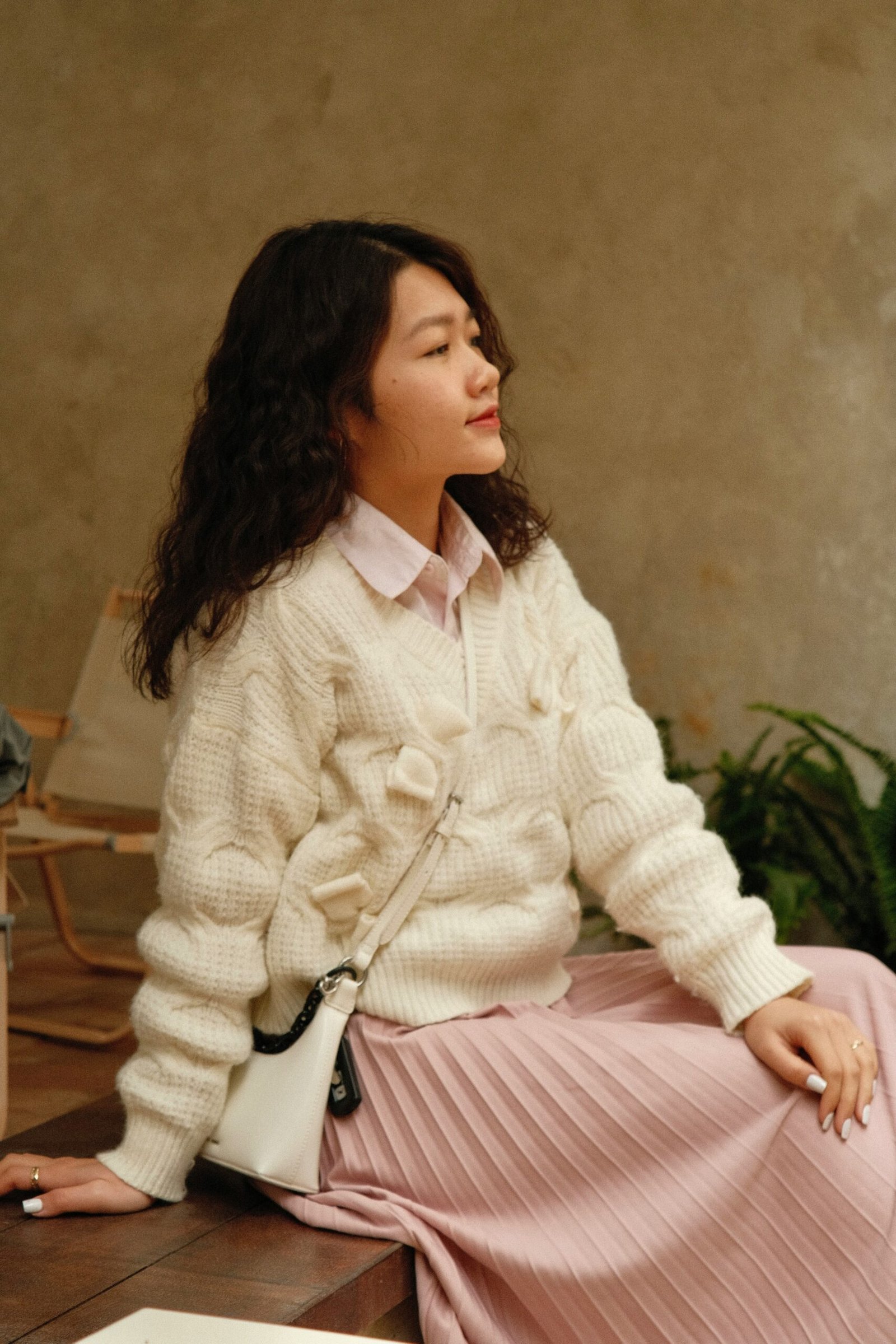 Pink Slim Fit Sweaters - Image 4