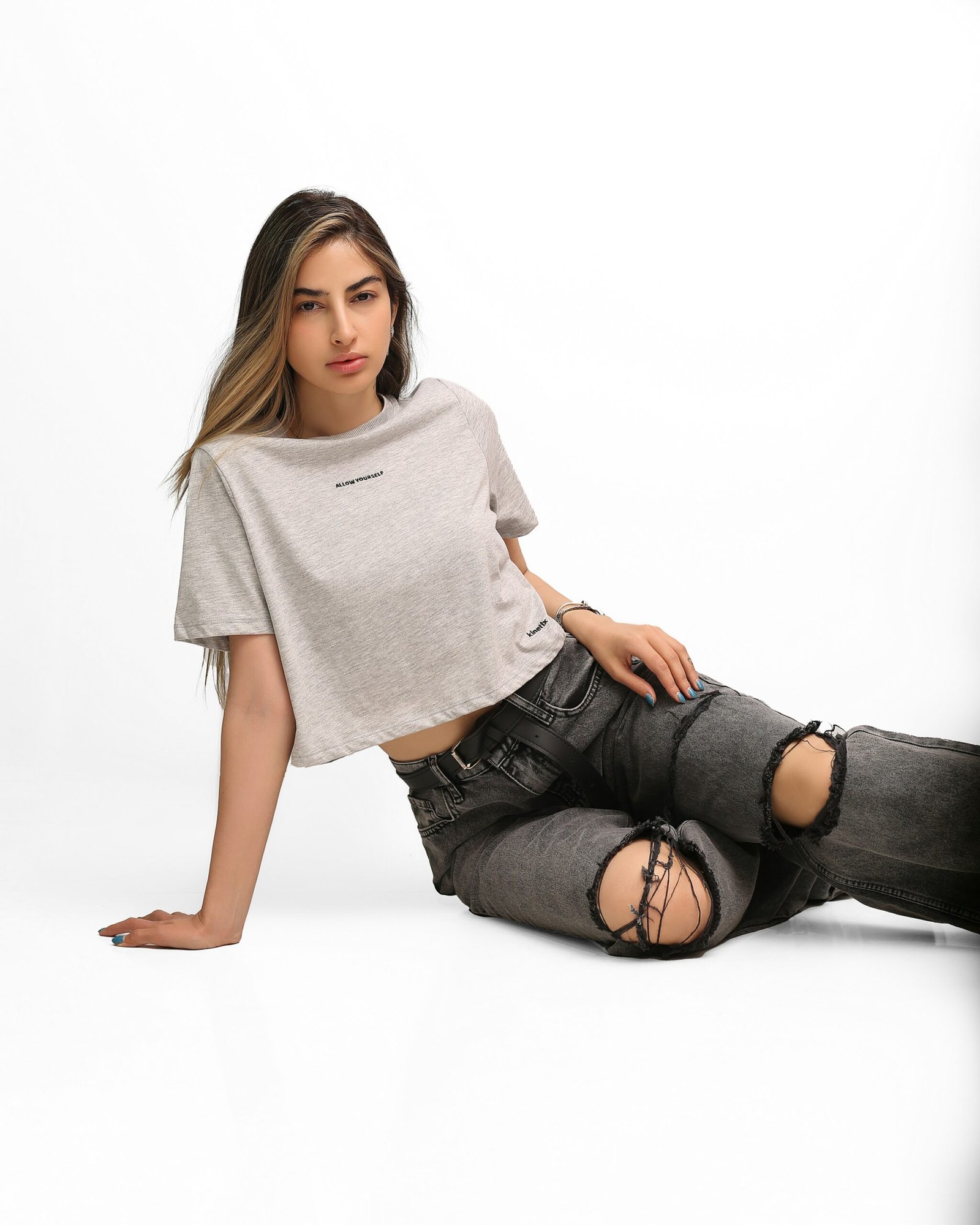 Patchwork denim shirt